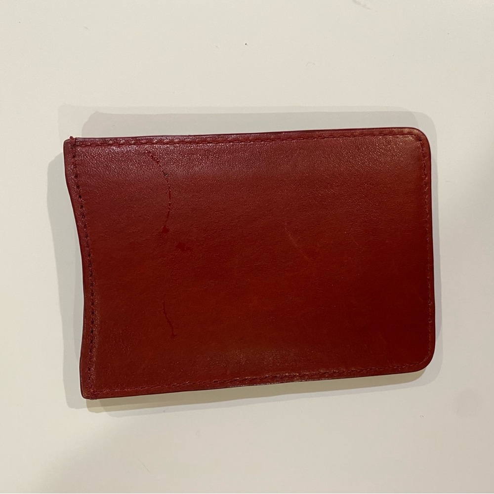 Coach rest Red Leather Card Holder - Picture 3 of 5